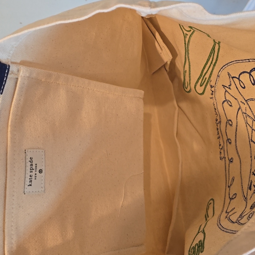 Kate Spade Cream and Navy Tote Bag - Picture 5 of 6